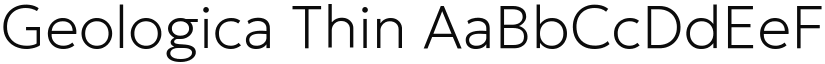 Geologica Thin (Variable) font