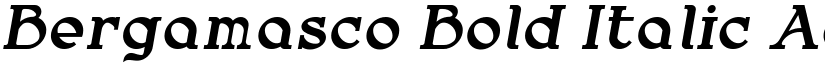 Bergamasco Bold Italic font