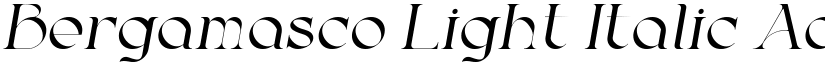 Bergamasco Light Italic font