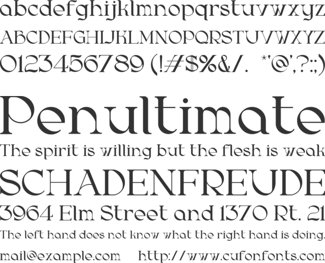Bergamasco font preview
