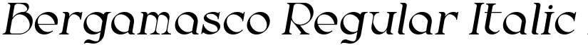 Bergamasco Regular Italic font