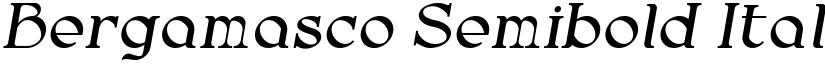 Bergamasco Semibold Italic font