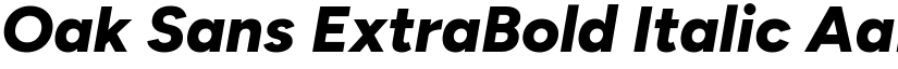 Oak Sans ExtraBold Italic font