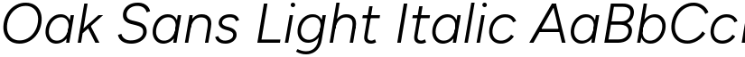 Oak Sans Light Italic (Variable) font