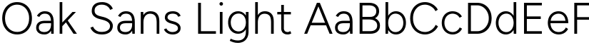 Oak Sans Light font