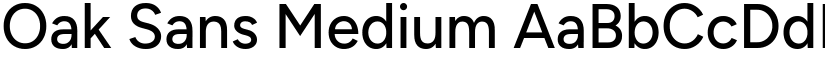 Oak Sans Medium font