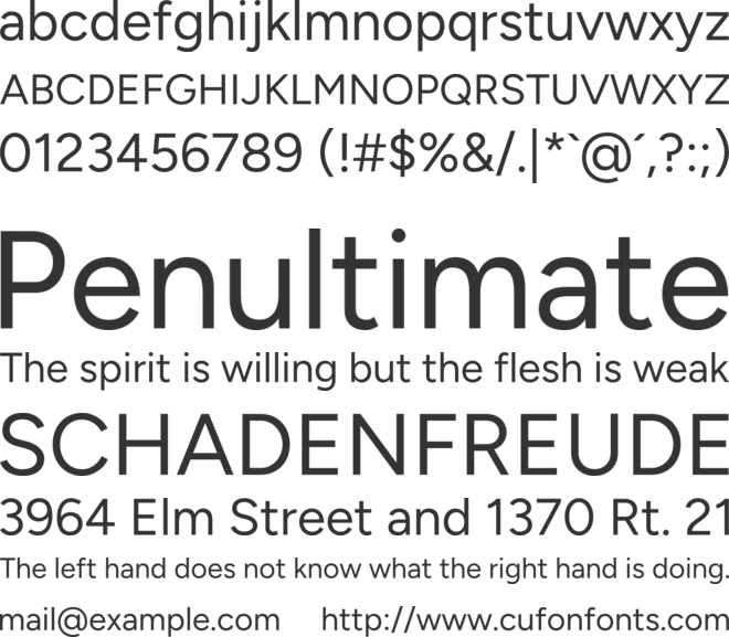 Oak Sans font preview