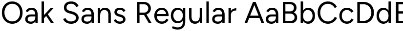 Oak Sans Regular font