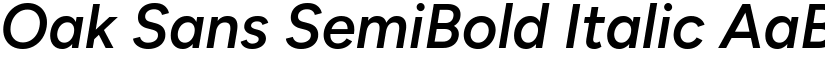 Oak Sans SemiBold Italic font