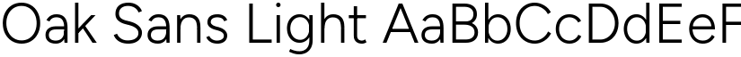 Oak Sans Light (Variable) font
