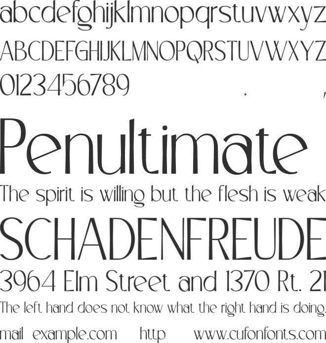 Cairoline font preview