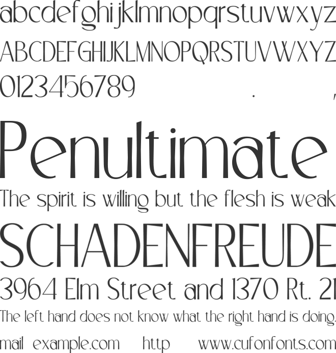 Cairoline font preview