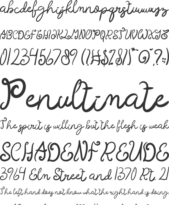 Tropical Beach font preview