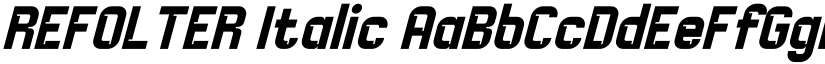 REFOLTER Italic font