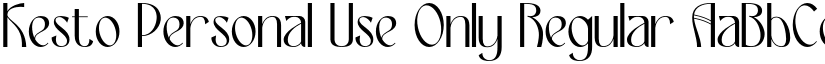 Kesto Personal Use Only Regular font