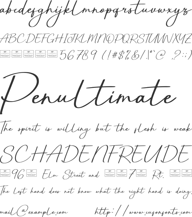 Anguilla font preview