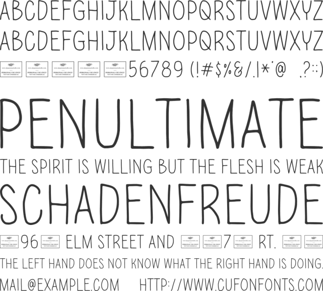Church Street font preview