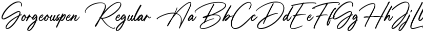 Gorgeouspen font download