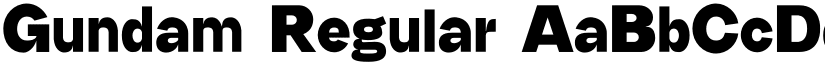 Gundam Regular font