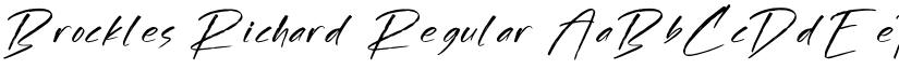 Brockles Richard Regular font
