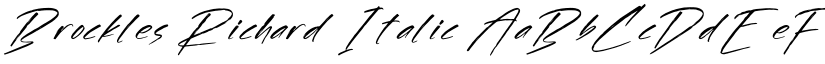 Brockles Richard Italic font