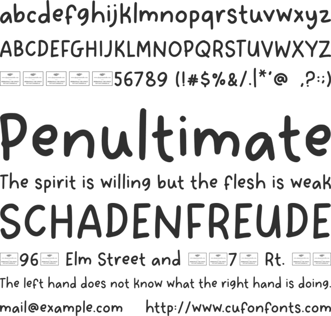 Cottontail font preview