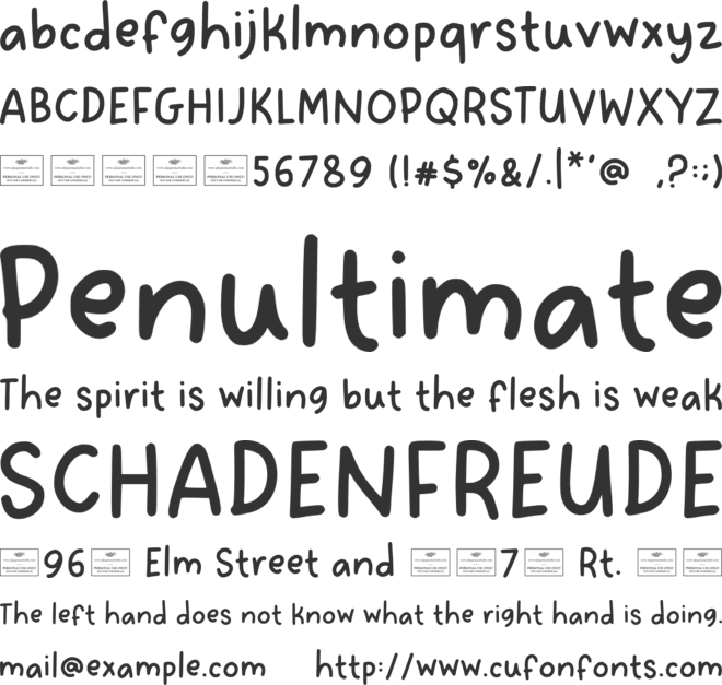 Cottontail font preview