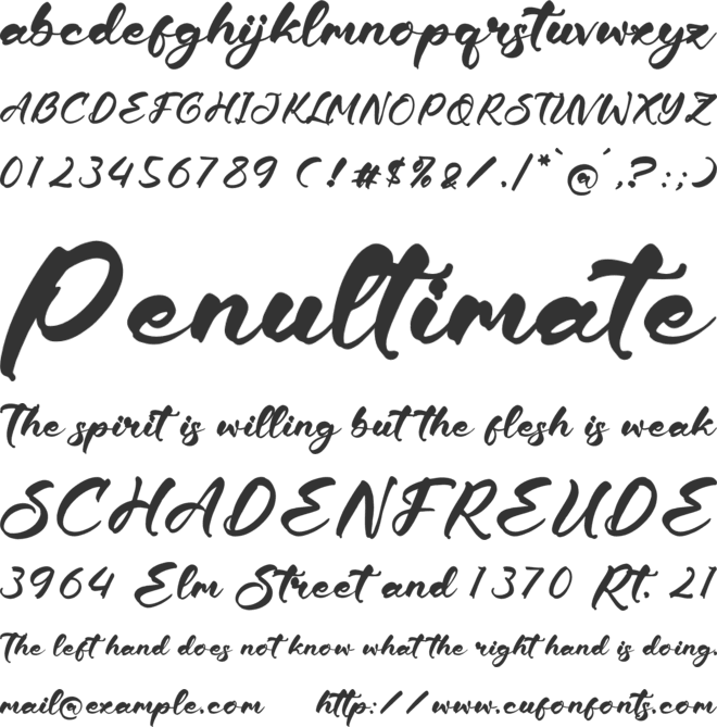 Flutery Crystale font preview