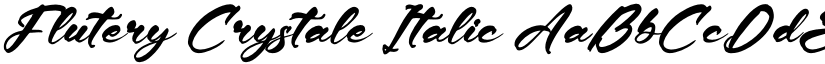 Flutery Crystale Italic font