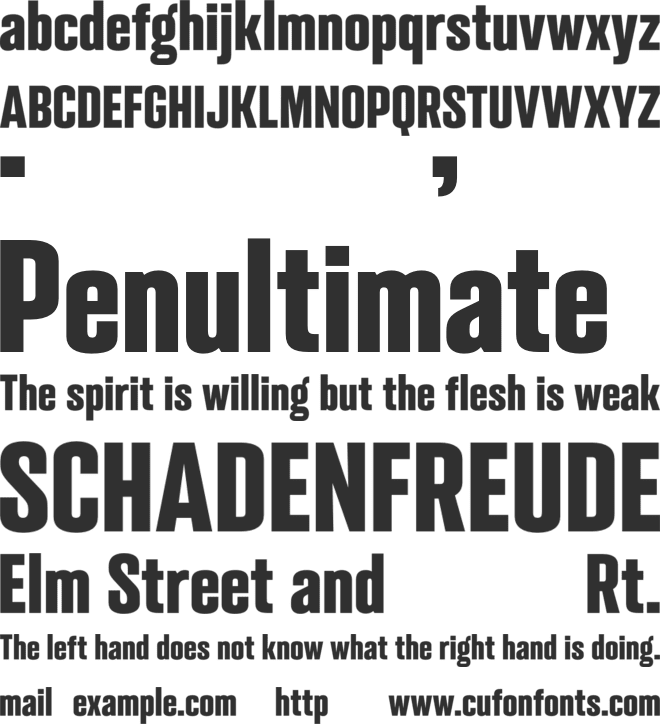 Denominary font preview