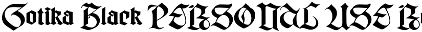 Gotika Black PERSONAL USE Regular font
