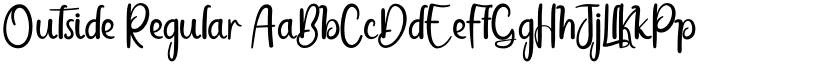 Outside Regular font
