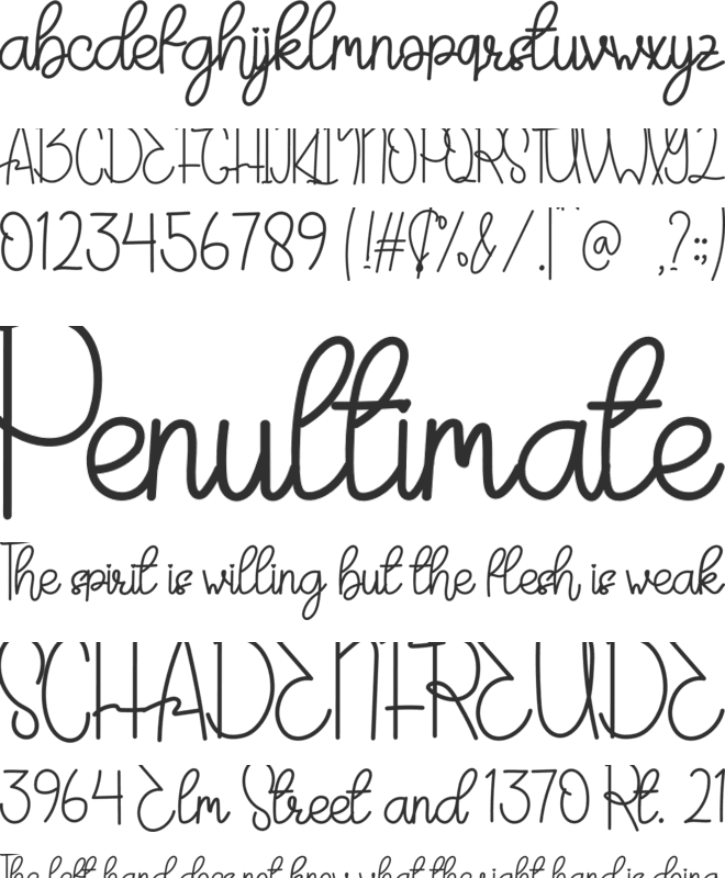 Friday font preview