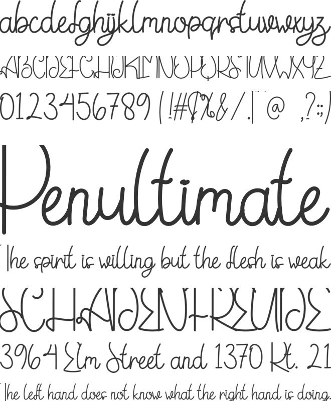 Butter Sandy font preview