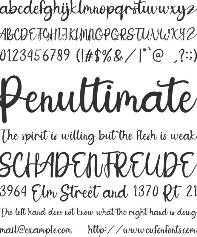 Creative font preview