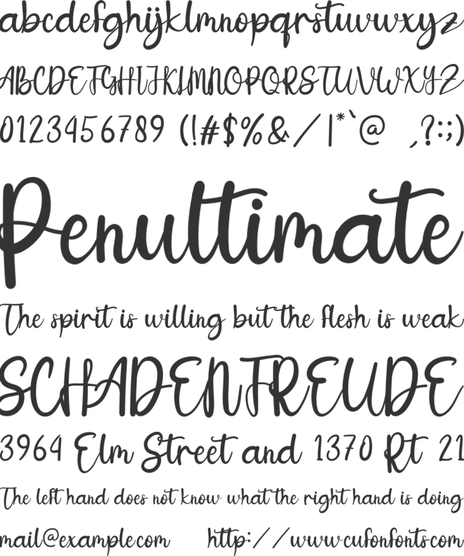 Creative font preview