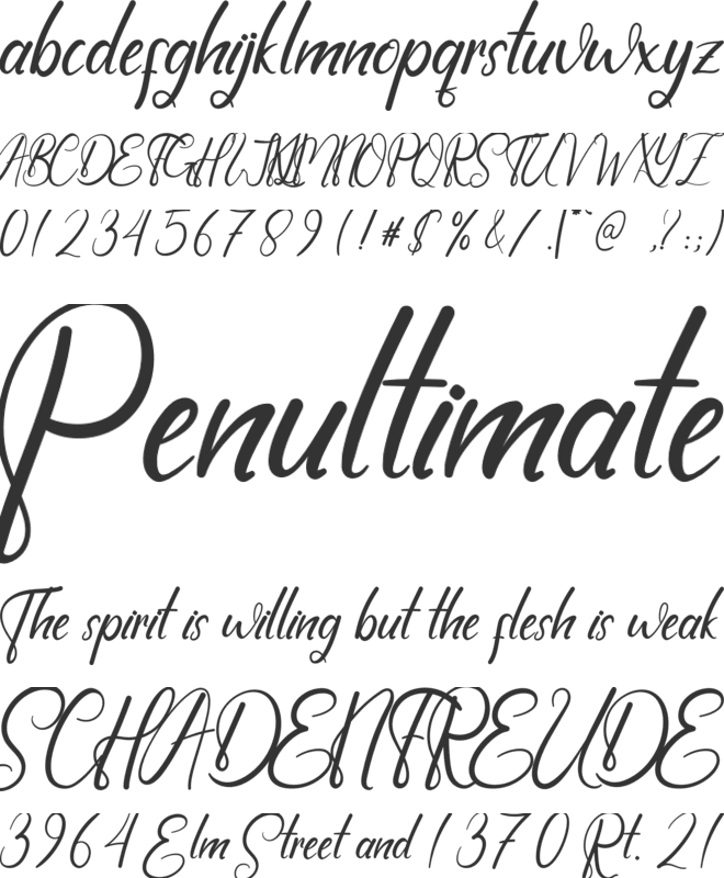 Brightly font preview