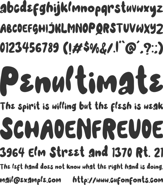 Master Lemon font preview