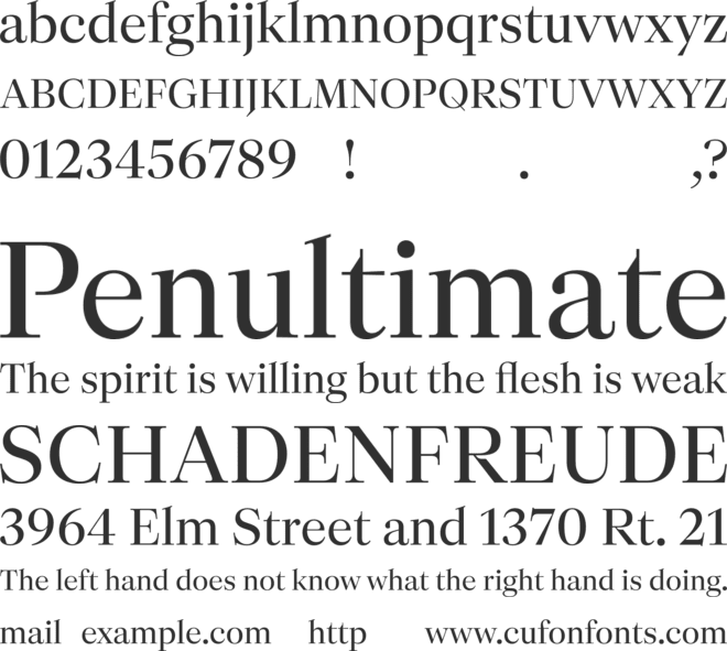 HvDTrial Palast Display font preview
