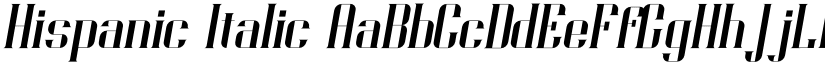Hispanic Italic font