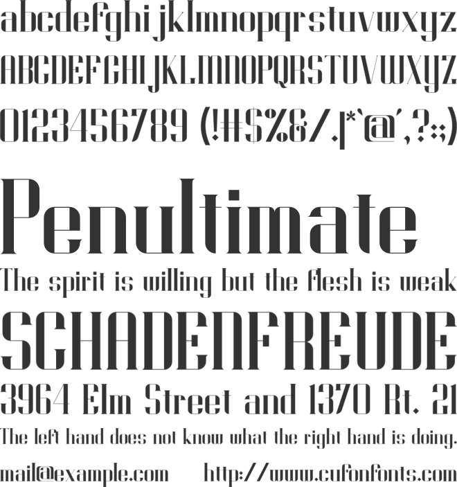 Hispanic font preview