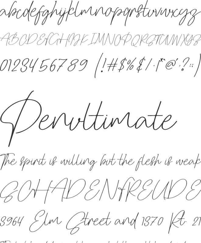 Jakarta stylish font preview