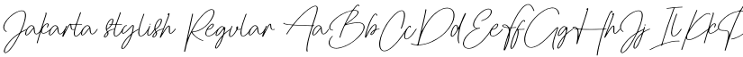 Jakarta stylish Regular font
