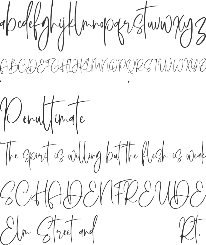 Bartones font preview