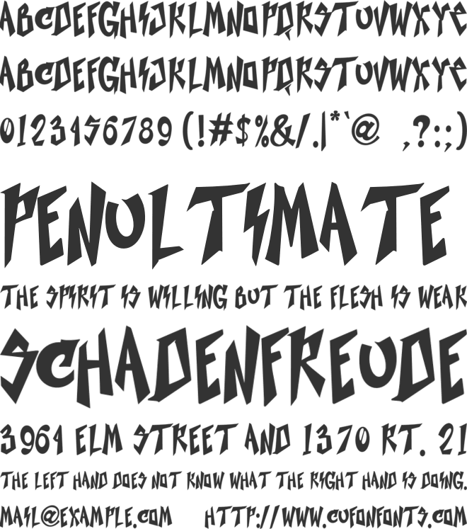 Kolorans font preview