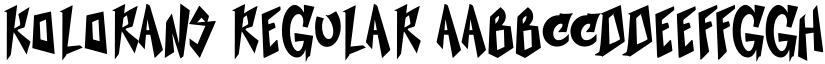 Kolorans Regular font