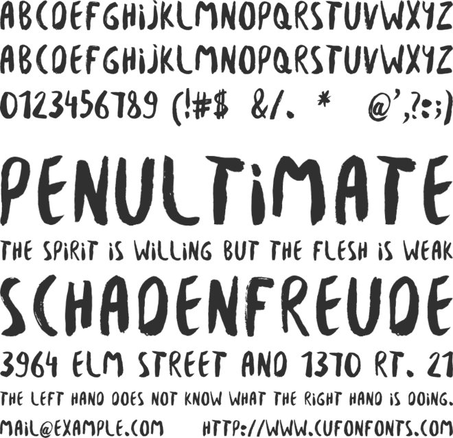Besom font preview