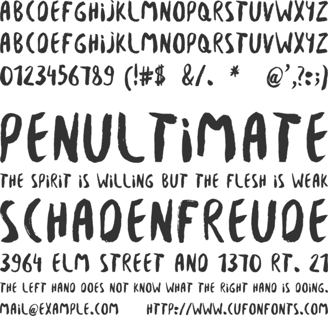 Besom font preview