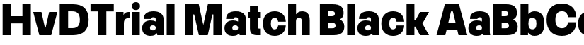HvDTrial Match Black font
