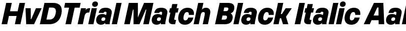 HvDTrial Match Black Italic font